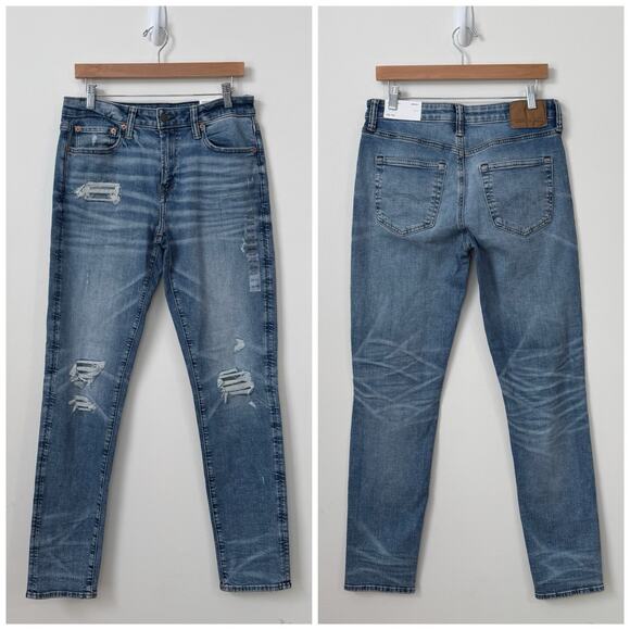 American Eagle Outfitters Other - NWT American Eagle Men’s Airflex + Athletic Jeans Size 30/34 Blue Distressed